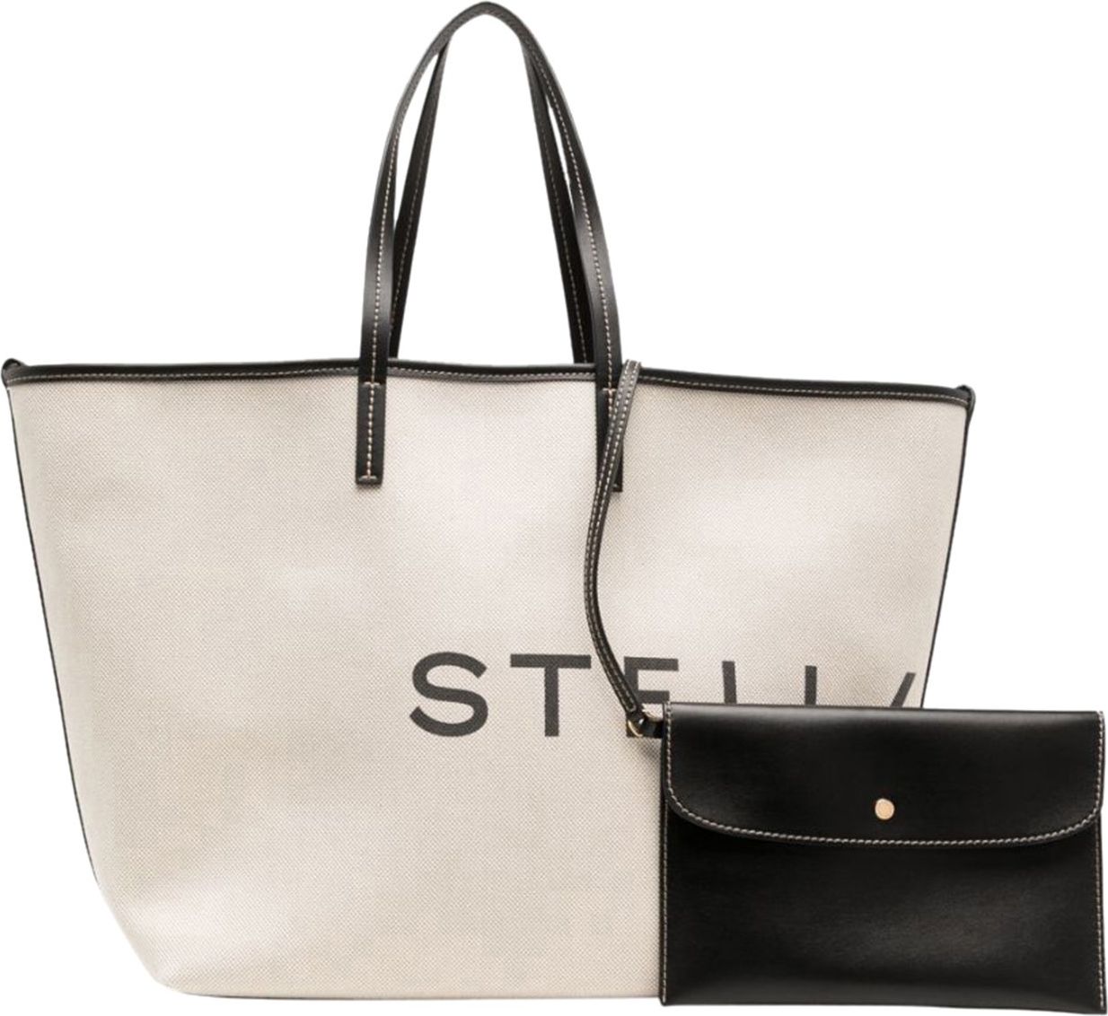 Stella McCartney logo-print cotton tote bag Neutraal
