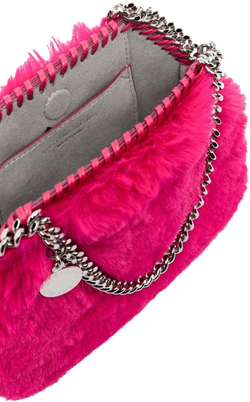 Stella McCartney mini Falabella faux-fur tote bag Roze