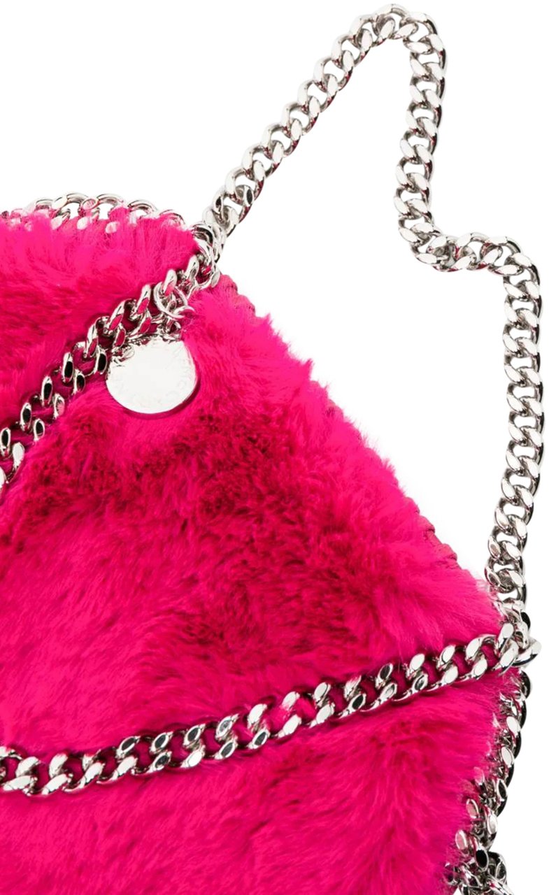 Stella McCartney mini Falabella faux-fur tote bag Roze