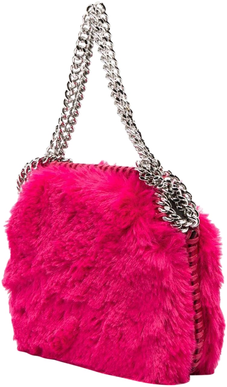 Stella McCartney mini Falabella faux-fur tote bag Roze