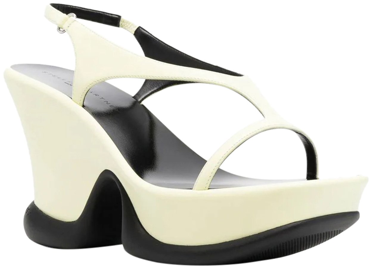 Stella McCartney Shroom slingback wedge 110mm sandal Geel