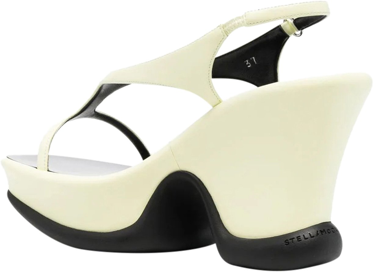 Stella McCartney Shroom slingback wedge 110mm sandal Geel