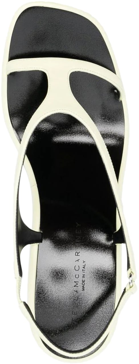 Stella McCartney Shroom slingback wedge 110mm sandal Geel