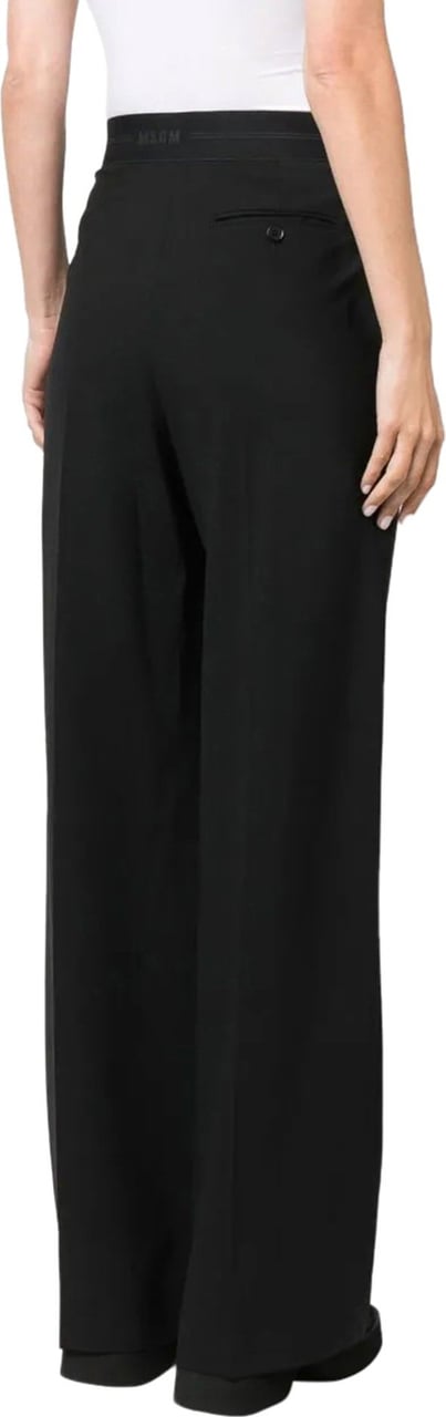 MSGM wide-leg high-waist trousers Zwart