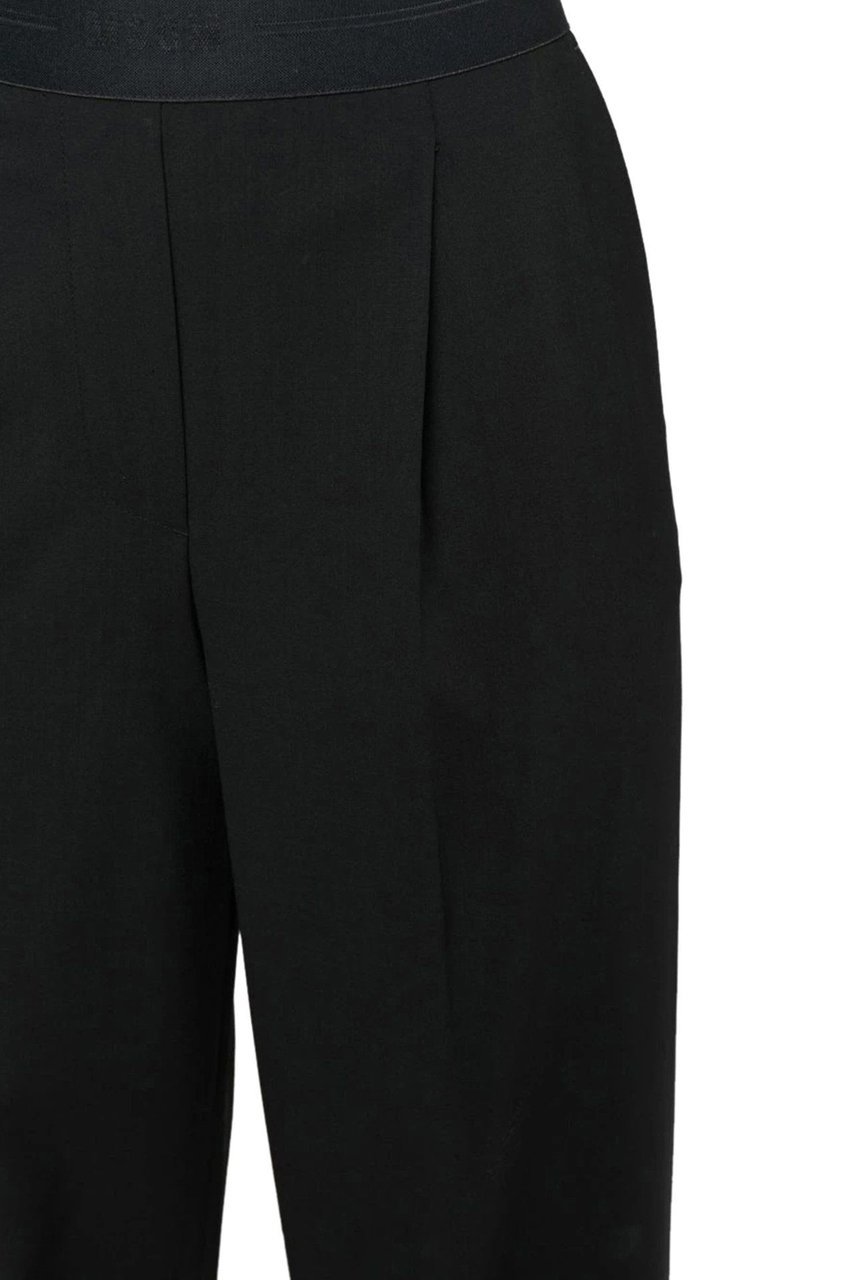 MSGM wide-leg high-waist trousers Zwart