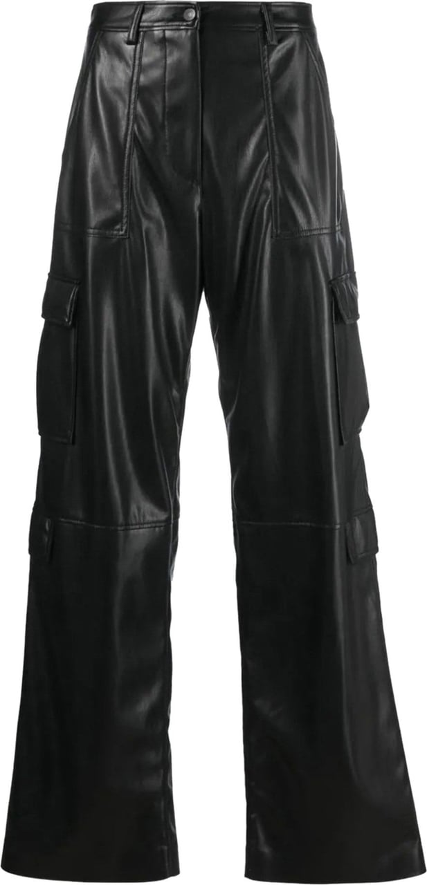 MSGM faux-leather cargo trousers Zwart