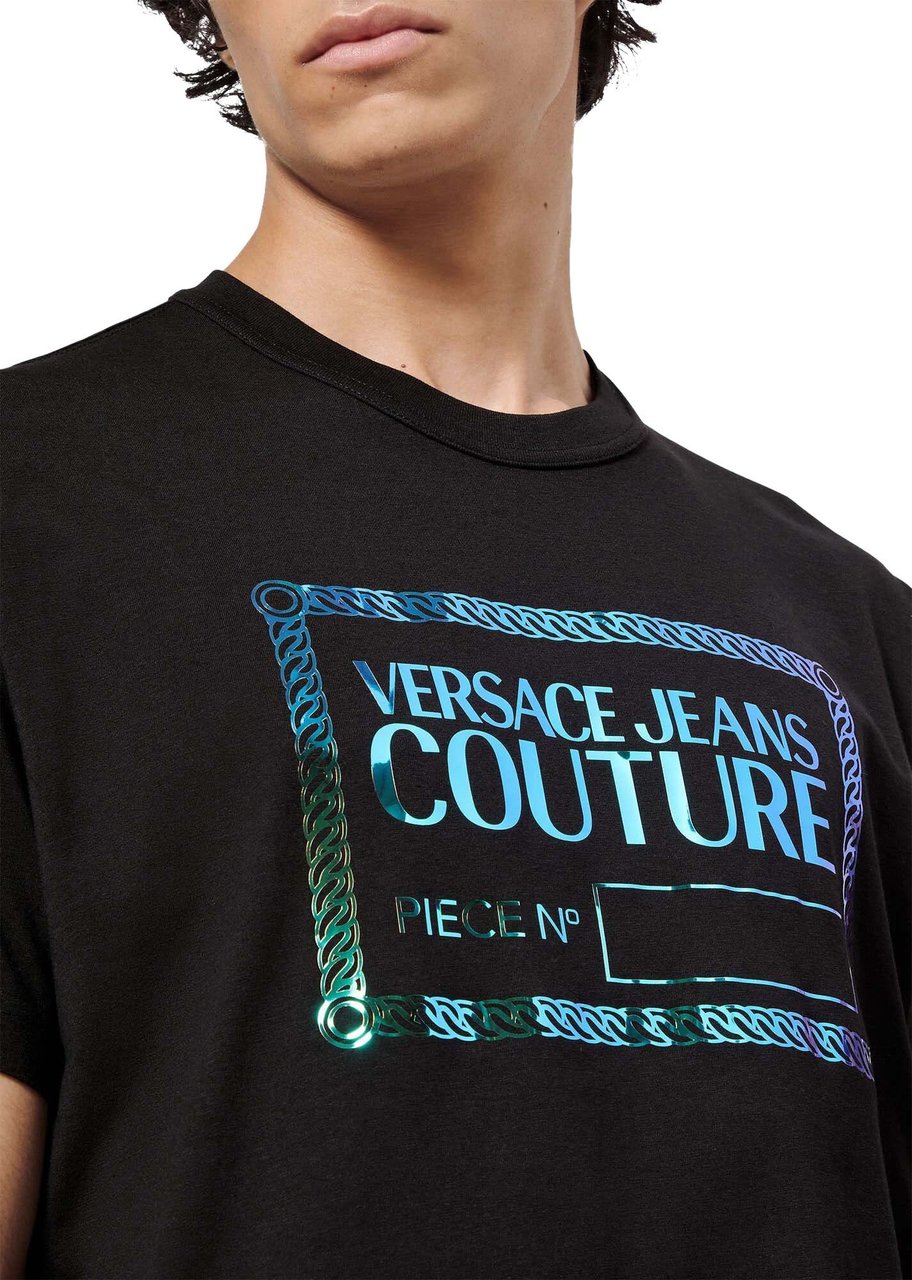 Versace Jeans Couture R Piece NR Iridescent T-Shirt Zwart