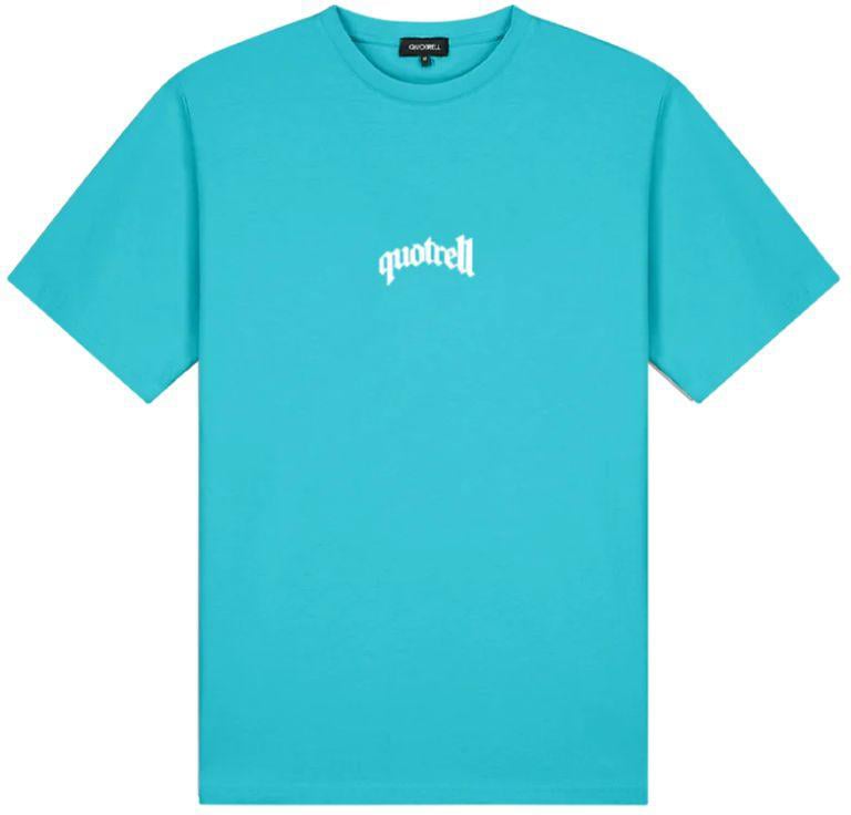 Quotrell Global Unity T-shirt | Aqua/white Blauw