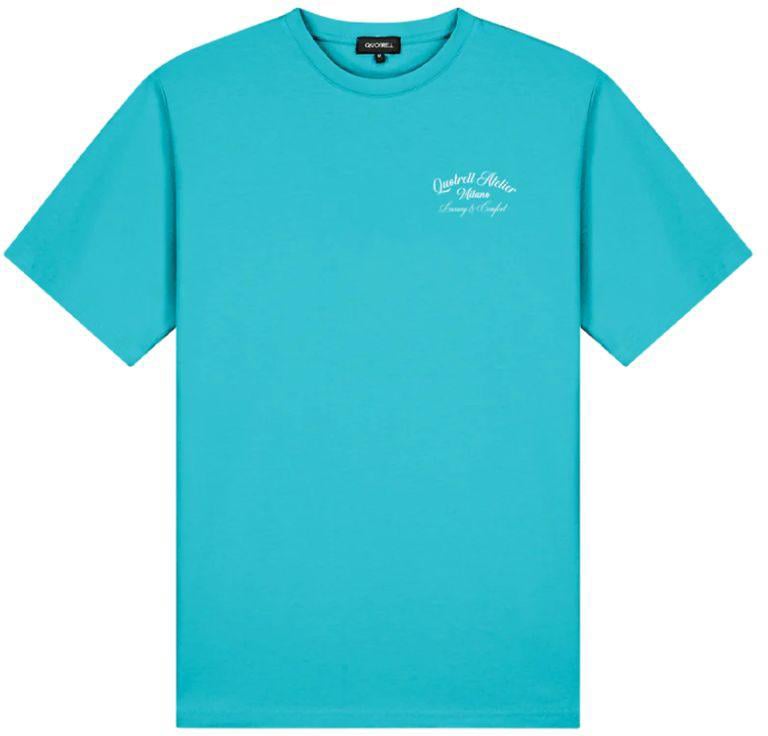 Quotrell Global Unity T-shirt | Aqua/white Blauw