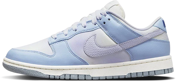 Nike Dunk Low White Blue Airbrush Blauw