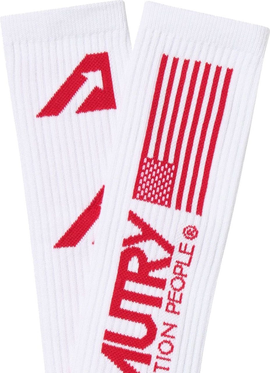 Autry socks icon white Wit