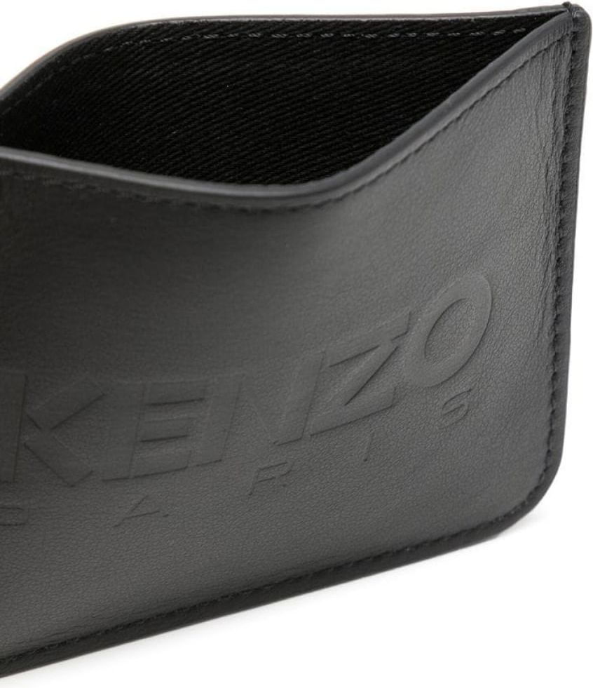 Kenzo Logo Embossed Card Holder Zwart
