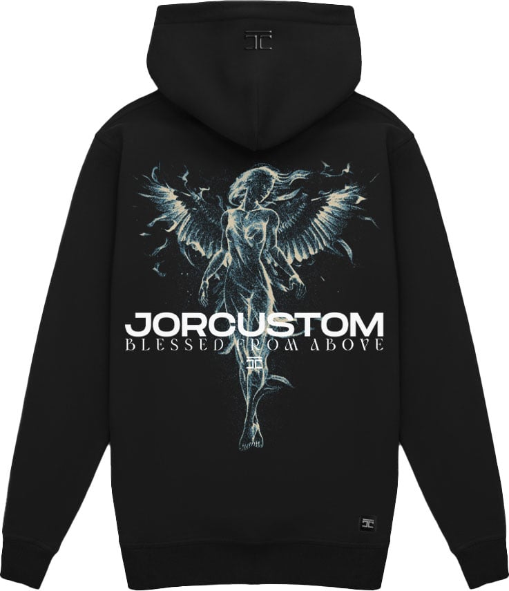 JORCUSTOM Bw-Angel Slim Fit Hoodie Black Zwart