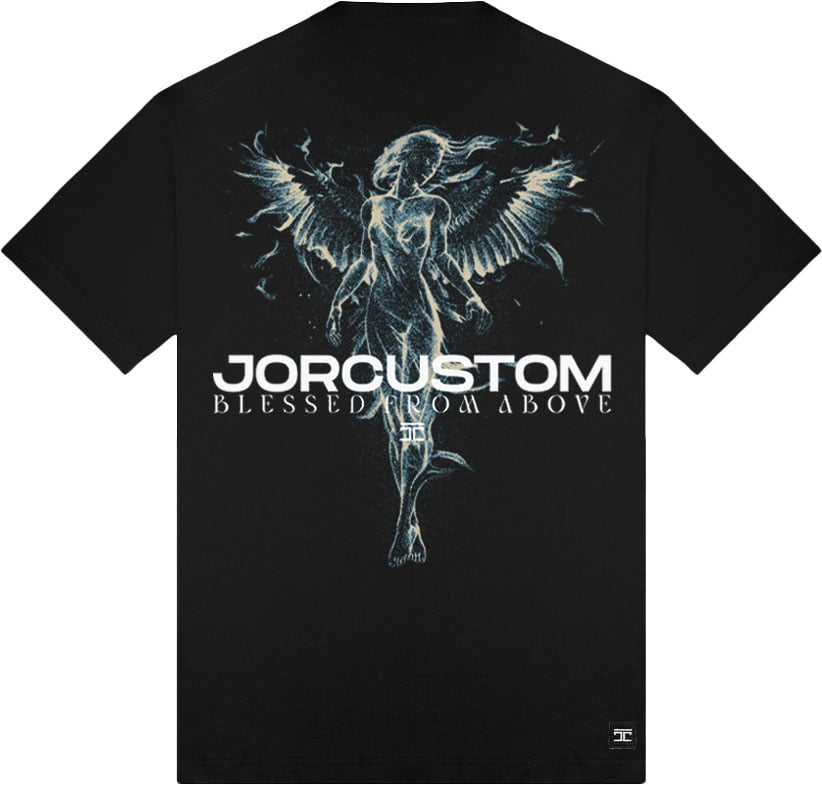 JORCUSTOM Bw-Angel Loose Fit T-Shirt Black Zwart