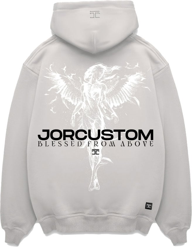 JORCUSTOM Bw-Angel Oversized Hoodie LightGrey Grijs