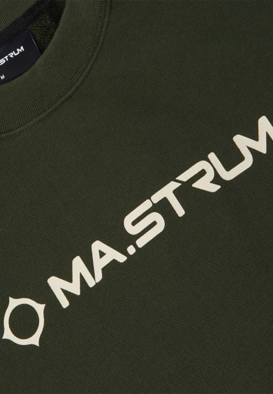 Ma.Strum Logo crew sweaters groen Groen