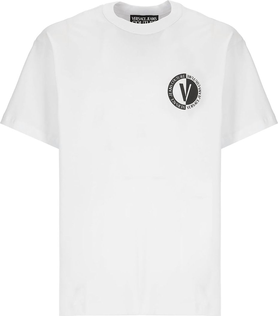 Versace Jeans Couture Emblem T-Shirt Wit Wit