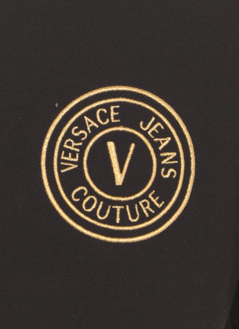 Versace Jeans Couture Versace Couture Heren Polo Zwart 75GAGT06-CJ01T/G89 Zwart