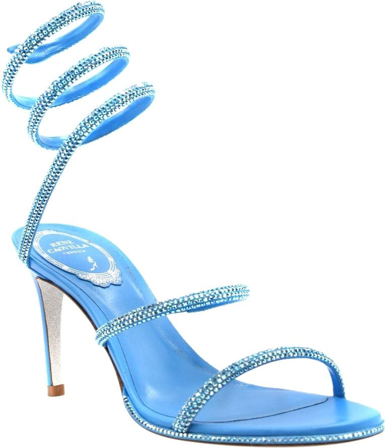 Rene Caovilla Sandal Blue Blauw