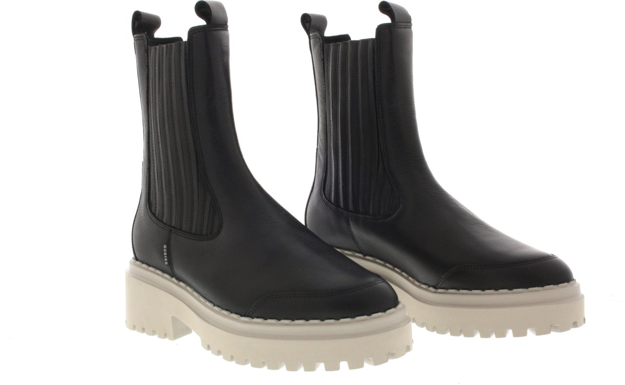 Nubikk Fae Lina | Zwarte Chelsea Boots Zwart