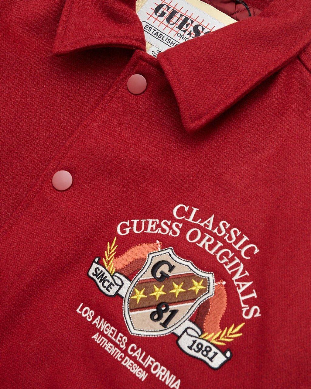 Guess Varsity Authentic Letterman Rosso Rood