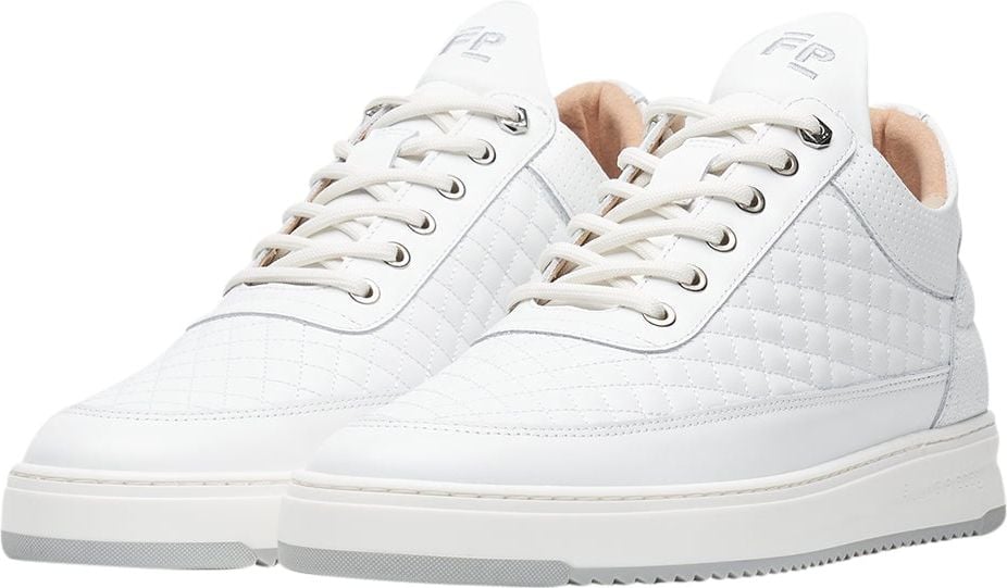 Filling Pieces Low Top Quilted White Wit