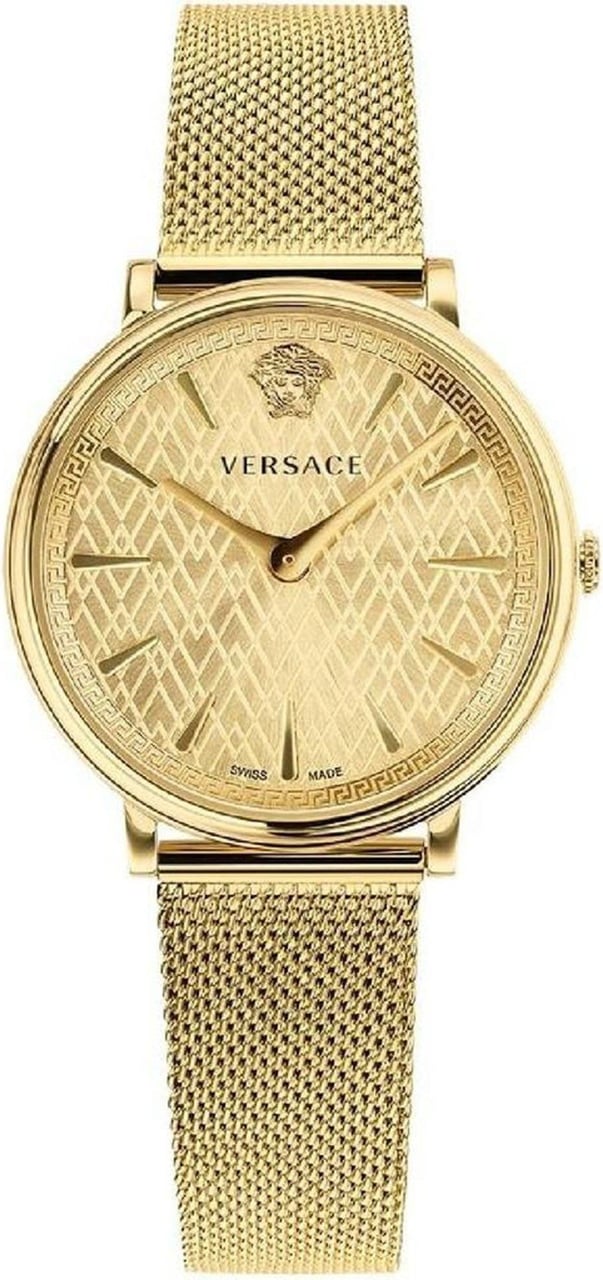 Versace VE8100619 V-Circle dames horloge 38 mm Goud