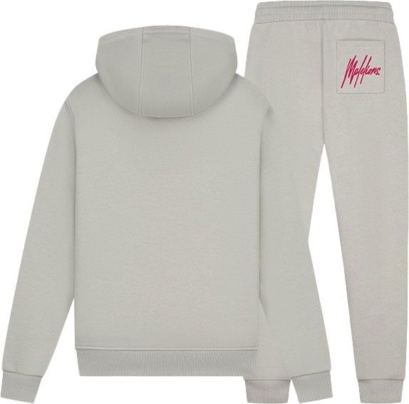 Malelions Signature Tracksuit - Grey/Red Grijs