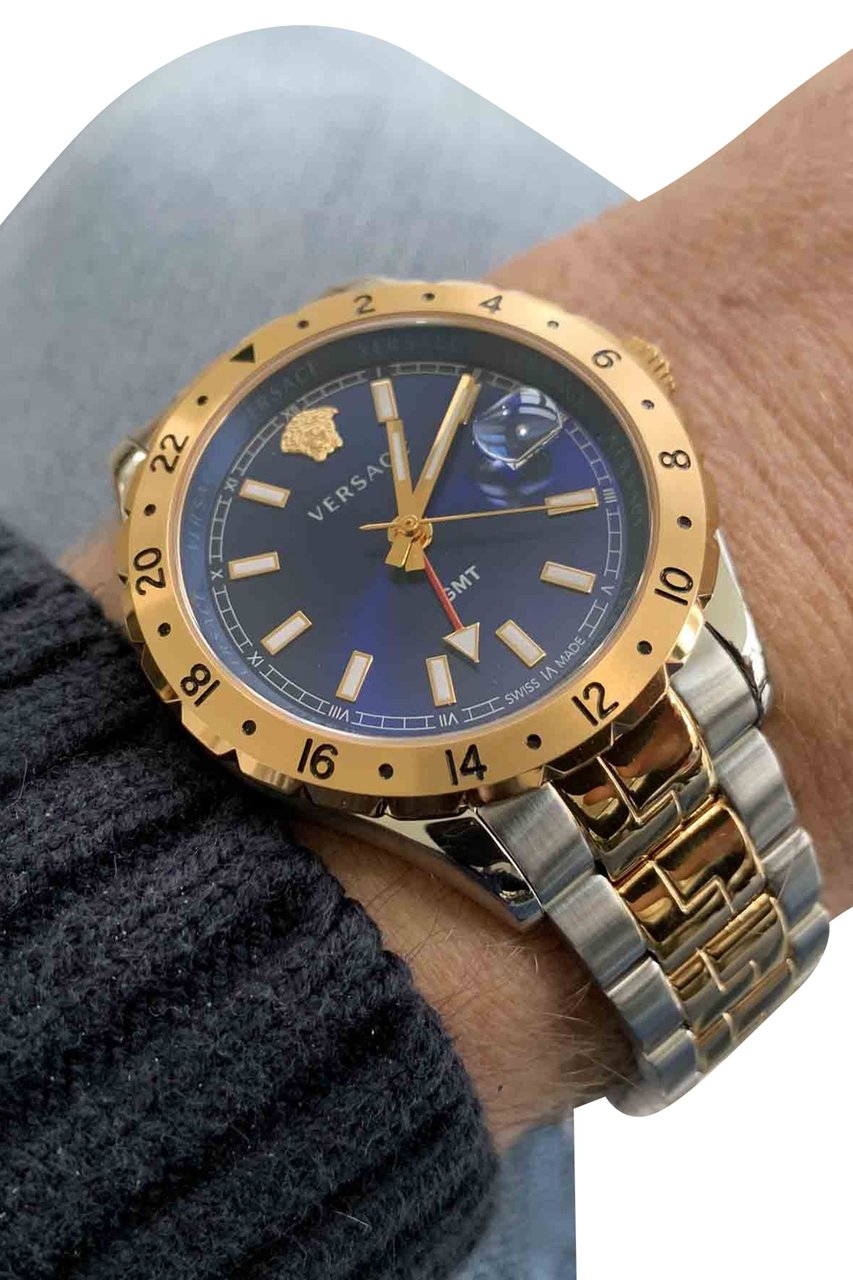 Versace V11060017 Hellenyium GMT heren horloge Blauw