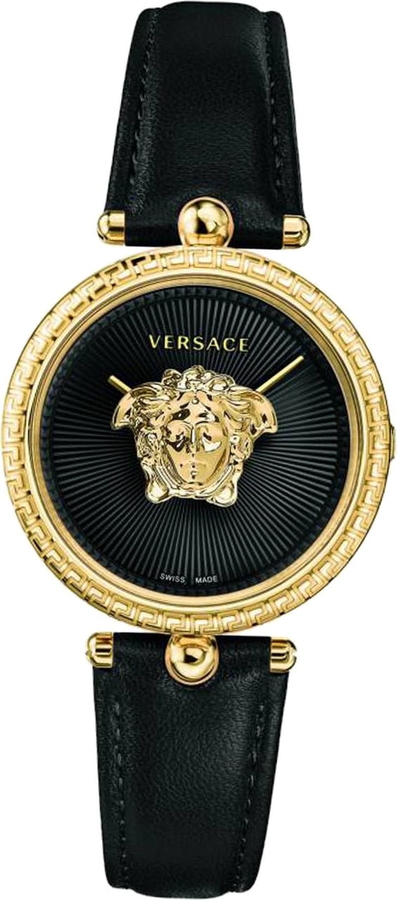 Versace VECQ00118 Palazzo dames horloge 34 mm Zwart