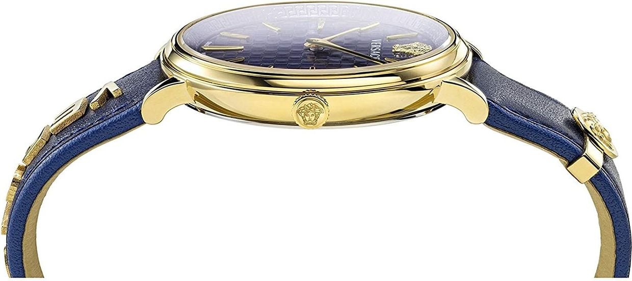 Versace VE8101219 V-Circle dames horloge 38 mm Blauw