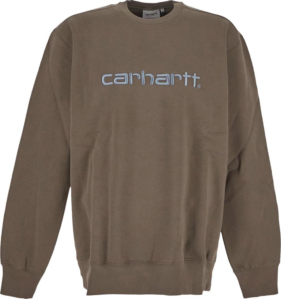Carhartt Wip Barista Logo Sweatshirt Brown Bruin