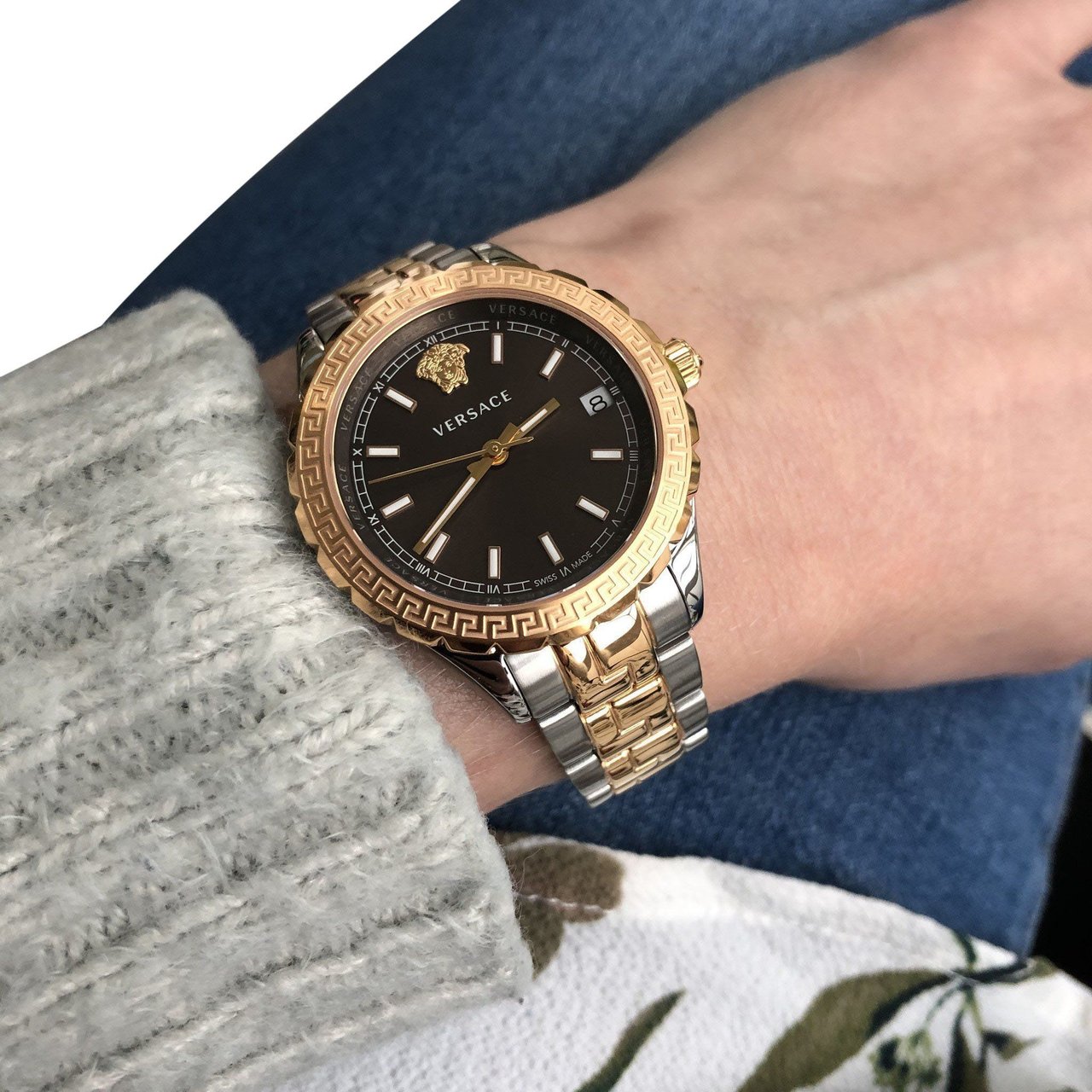 Versace V12040015 Hellenyium dames horloge Bruin