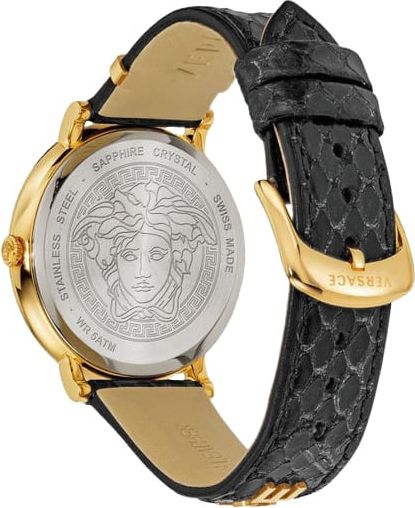 Versace VE8101019 V-Circle dames horloge 38 mm Zwart