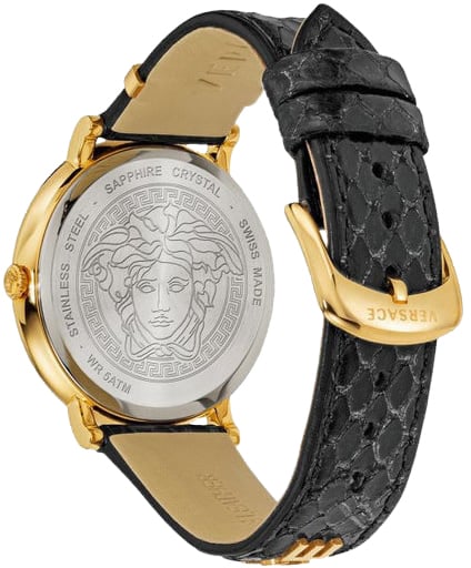 Versace VE8101019 V-Circle dames horloge 38 mm Zwart