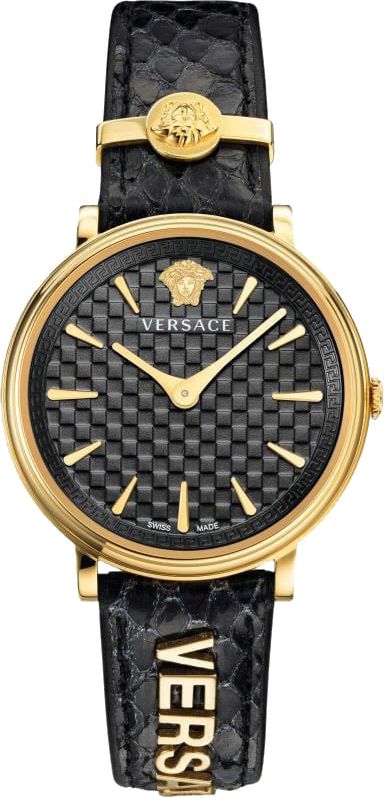 Versace VE8101019 V-Circle dames horloge 38 mm Zwart