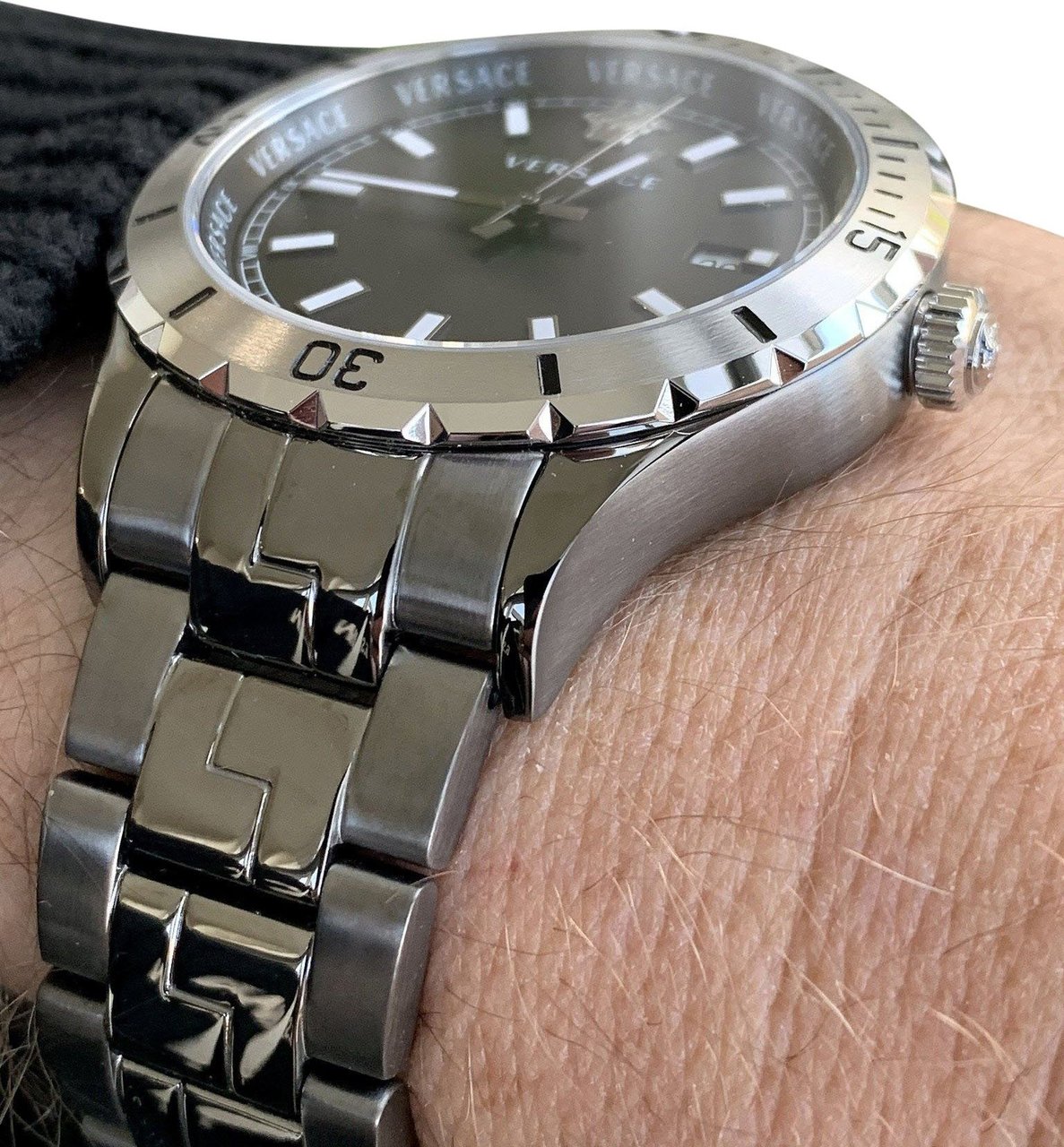 Versace VE3A00620 Hellenyium heren horloge 42 mm Zwart
