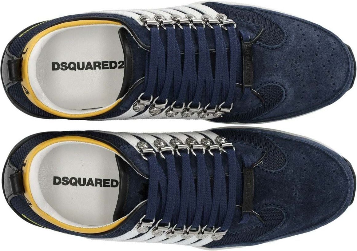 Dsquared2 Legenday Navy Blue Yellow Sneaker Blue Blauw
