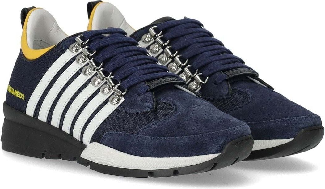 Dsquared2 Legenday Navy Blue Yellow Sneaker Blue Blauw