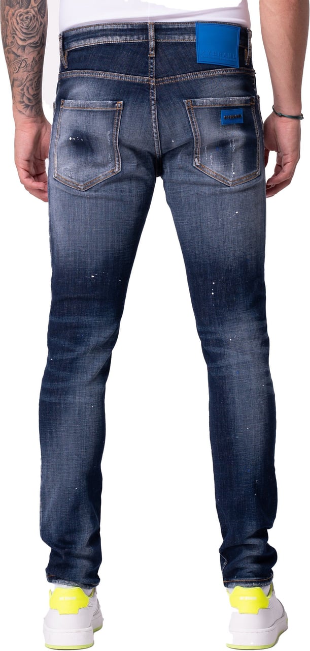 My Brand Blue and white spotted jeans Blauw
