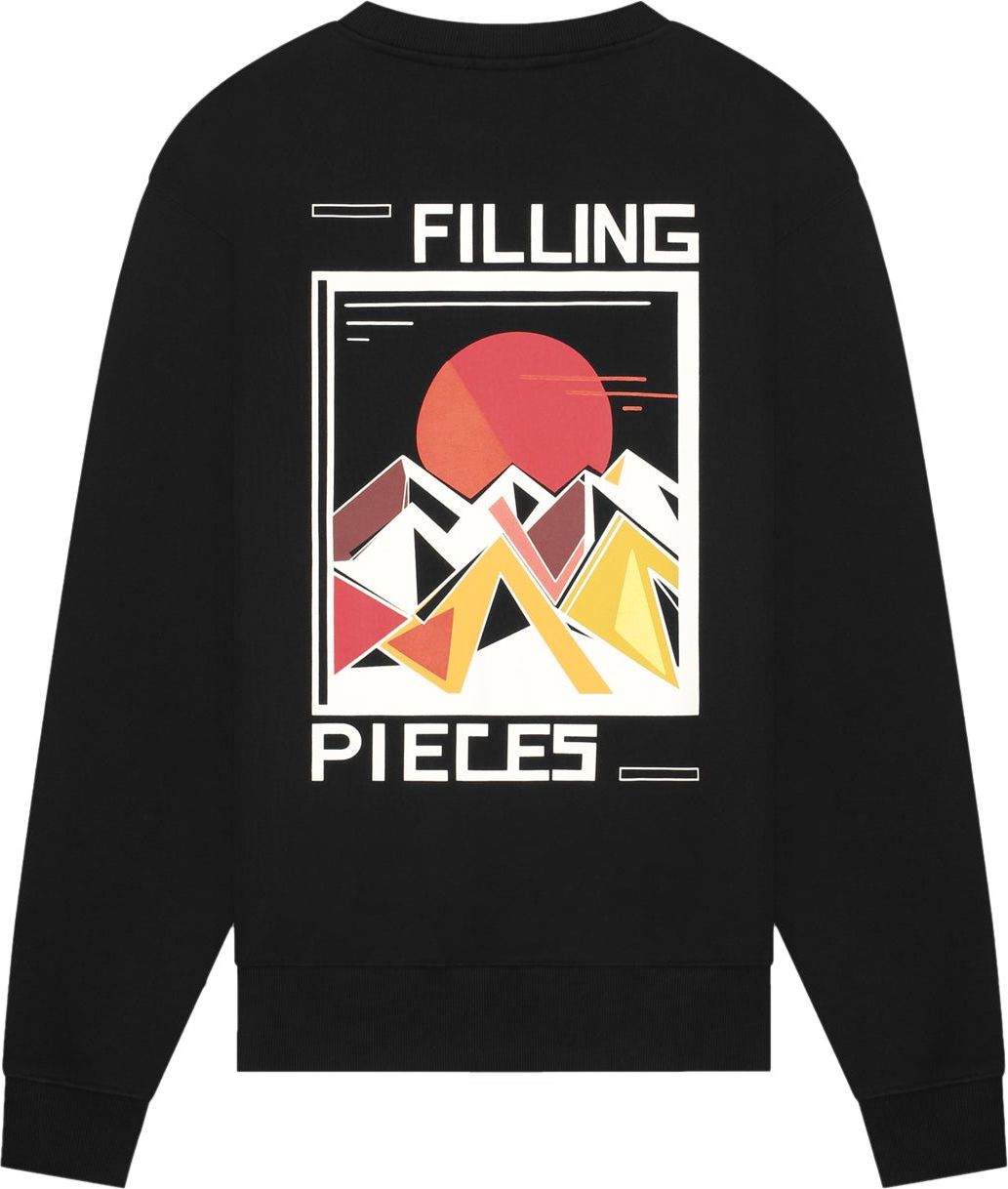Filling Pieces Sweatshirt Sunset Black Zwart