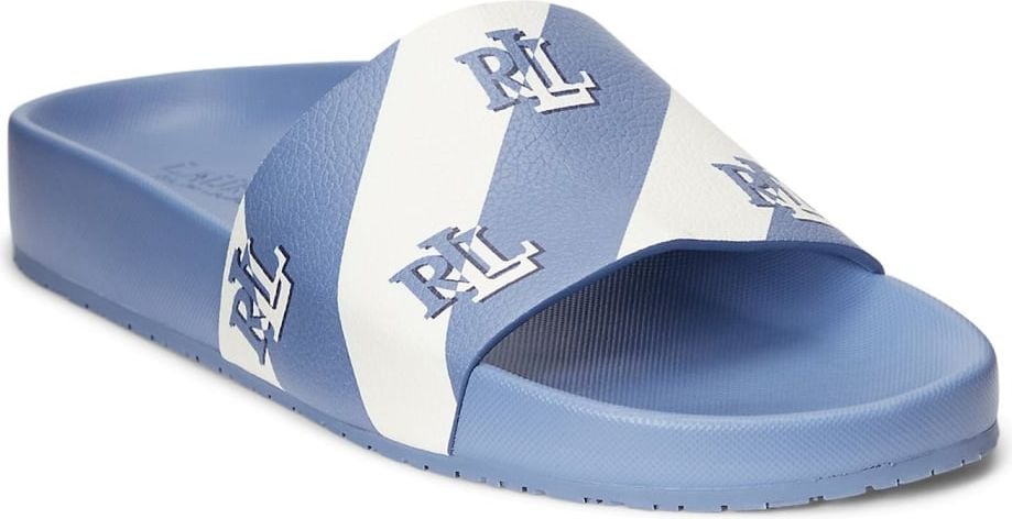 Ralph Lauren Audrina Logo Slides Sandals Blauw