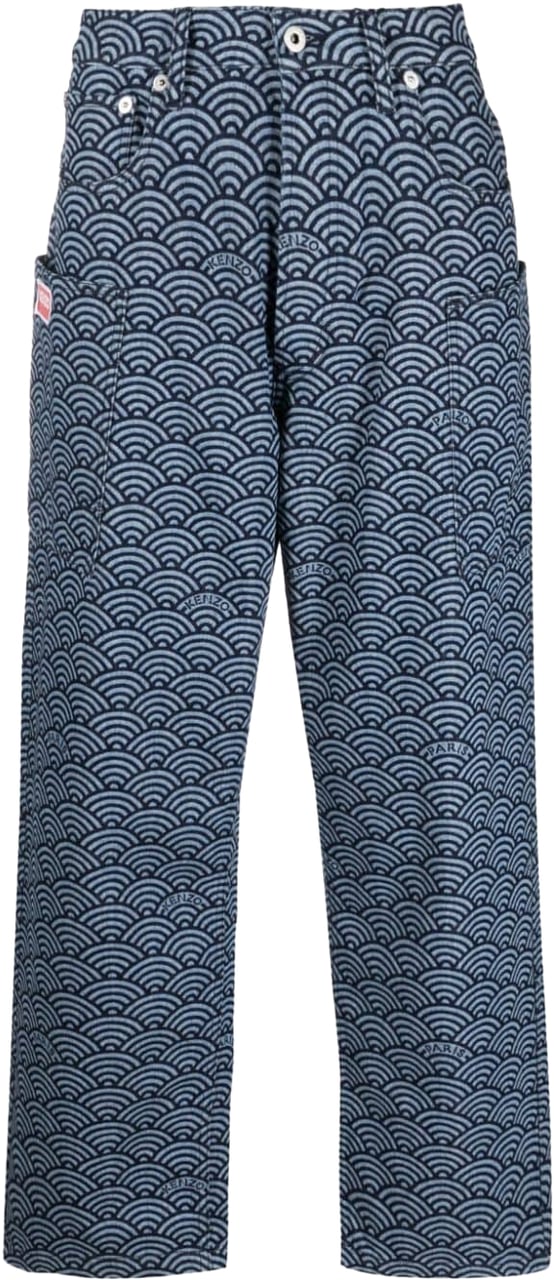 Kenzo pantalon cargo monkey fit Blauw