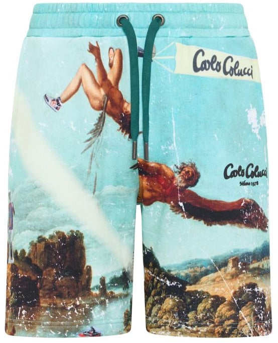 Carlo Colucci Heren Korte Broek Blauw