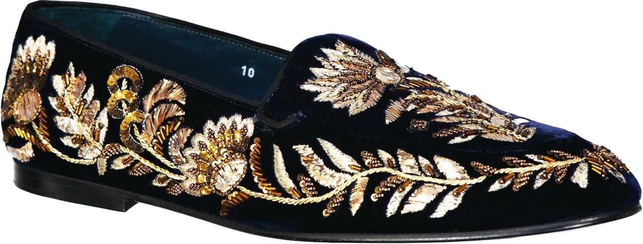 Dolce & Gabbana Dolce & Gabbana Crystal Embelished Loafers Zwart