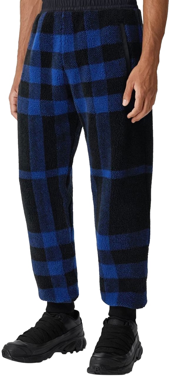 Burberry Dimitri Check Fleece Pants Blauw