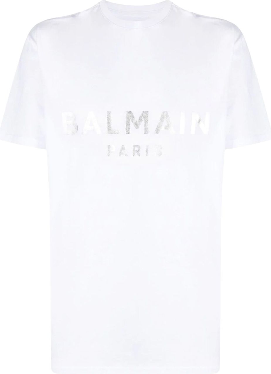 Balmain Logo Printed T-shirt Wit