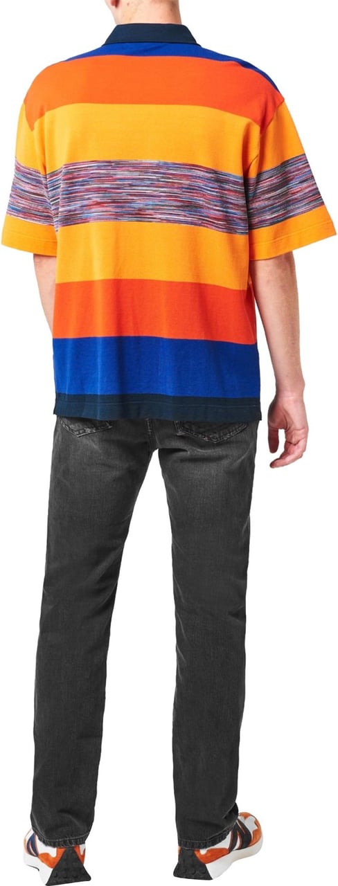 Missoni Striped Logo Embroidered Polo Shirt Divers