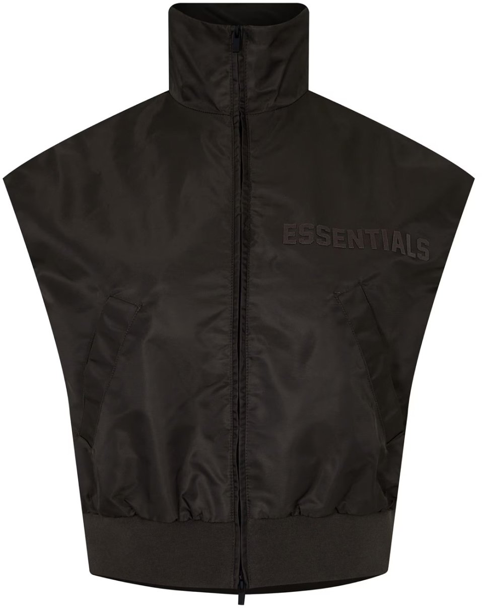 Fear of God Essentials Logo Off Black Running Vest Zwart