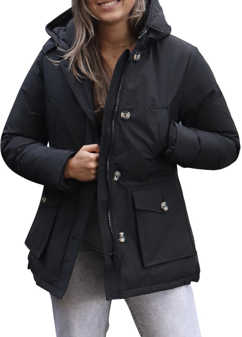Airforce 4 Pocket Classic Parka Jas Dames Zwart Zwart